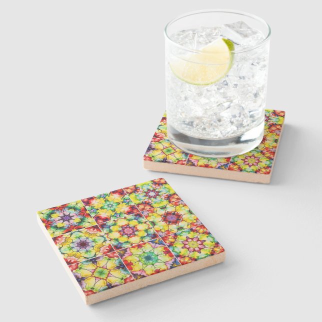 Medelhavsbrickor, Alcohol Bläck Tiles, Majolica Stenunderlägg (Sidan)