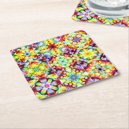 Medelhavsbrickor, Alcohol Bläck Tiles, Majolica Underlägg Papper Kvadrat