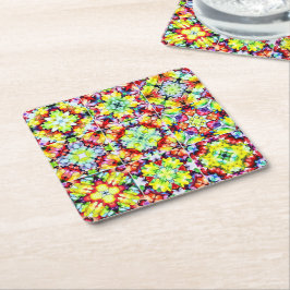 Medelhavsbrickor, Alcohol Bläck Tiles, Majolica Underlägg Papper Kvadrat