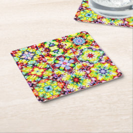 Medelhavsbrickor, Alcohol Bläck Tiles, Majolica Underlägg Papper Kvadrat