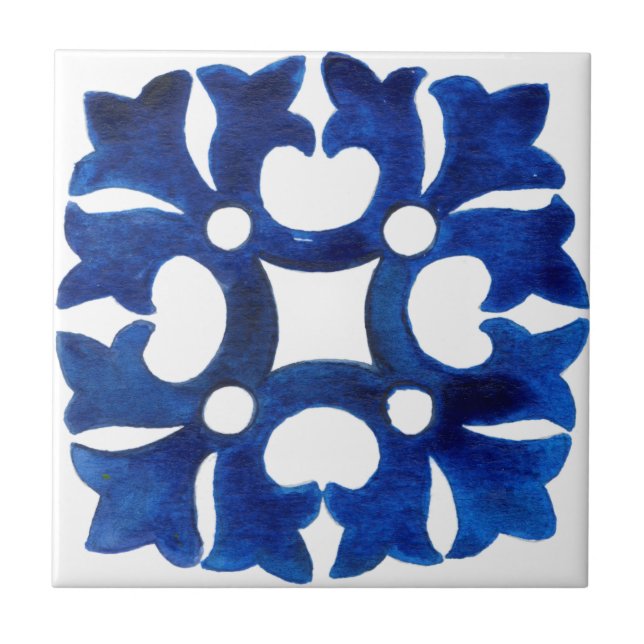 Medelhavsbrickor,majolica, Sicilian stil    Kakelplatta (Framsidan)