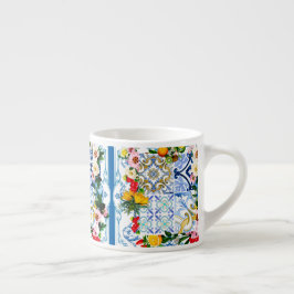 Medelhavsbrickor, majolica,siciliansk stilC Espressomugg