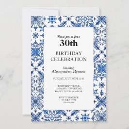 Medelhavsbrile Ram 30års födelsedag Photo Party Inbjudningar