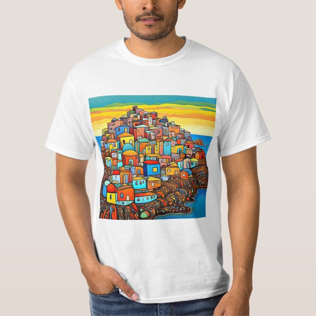 Medelhavsbyn 1 t shirt (Framsida)