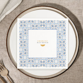 Medelhavscitrus Baby Shower | Pappersservetter