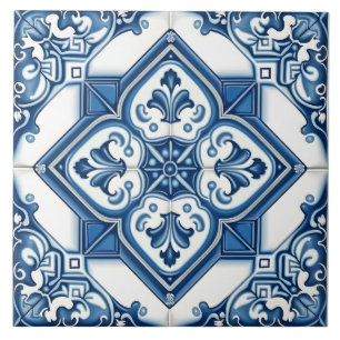 Medelhavsdekorativt Mönster Kakelplatta