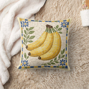 Medelhavsdriven bananfrukt konst kastkudde kudde