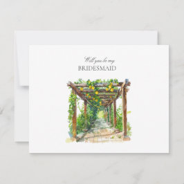 Medelhavsfärgen Bridesmaid Frieri kort