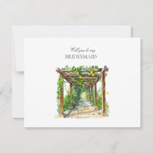 Medelhavsfärgen Bridesmaid Frieri kort