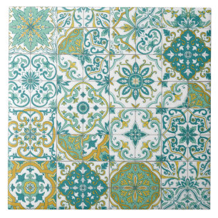 Medelhavsfärger/ Azulejo-kakel Kakelplatta