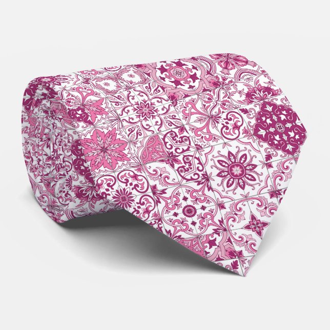 Medelhavsfärger/ Azulejo-kakel Slips (Rullad)