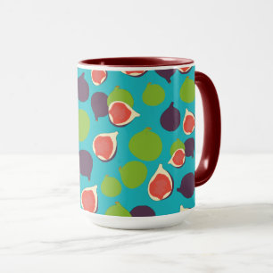 Medelhavsfig Sommar Fruit Mönster Mugg