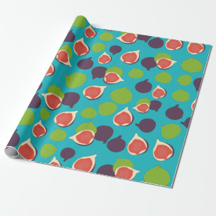 Medelhavsfig Sommar Fruit Mönster Presentpapper