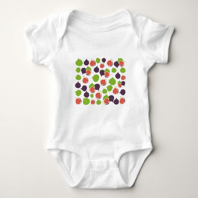 Medelhavsfig Sommar Fruit Mönster T Shirt (Framsida)