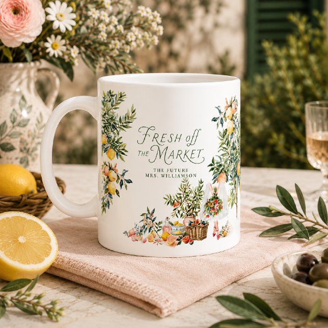 Medelhavsfrisk från Marknad Bröllopsfest Kaffemugg (Skapare uppladdad)