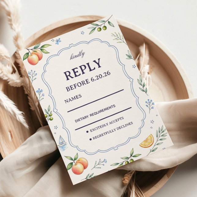 Medelhavsfrukt Blommig Respons Design OSA Kort (Skapare uppladdad)