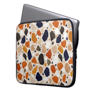 Medelhavsinspirerad abstrakt Terrazzo-design Laptop Fodral
