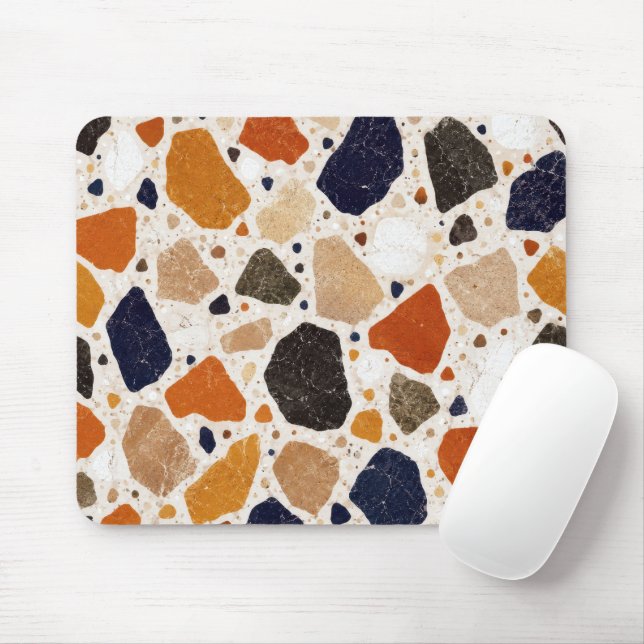 Medelhavsinspirerad abstrakt Terrazzo-design Musmatta (Med mus)