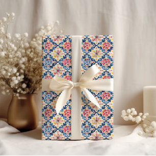 Medelhavsinspirerat Grekiskt Klinker Omslagspapper Presentpapper