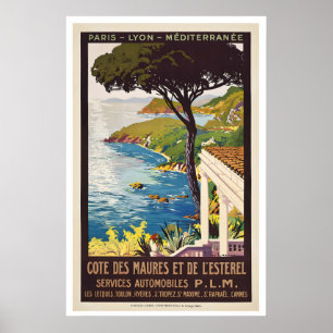 Medelhavskusten Från Marseille till Menton Paris Poster