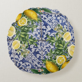 Medelhavslemonerna Sommartåg Rund Kudde