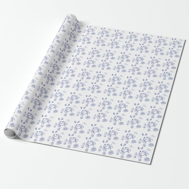 Medelhavsliv Översikt Presentpapper (Utrullad)