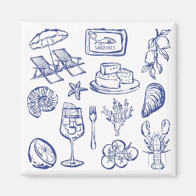 Medelhavslivets kontur magnet (Framsidan)