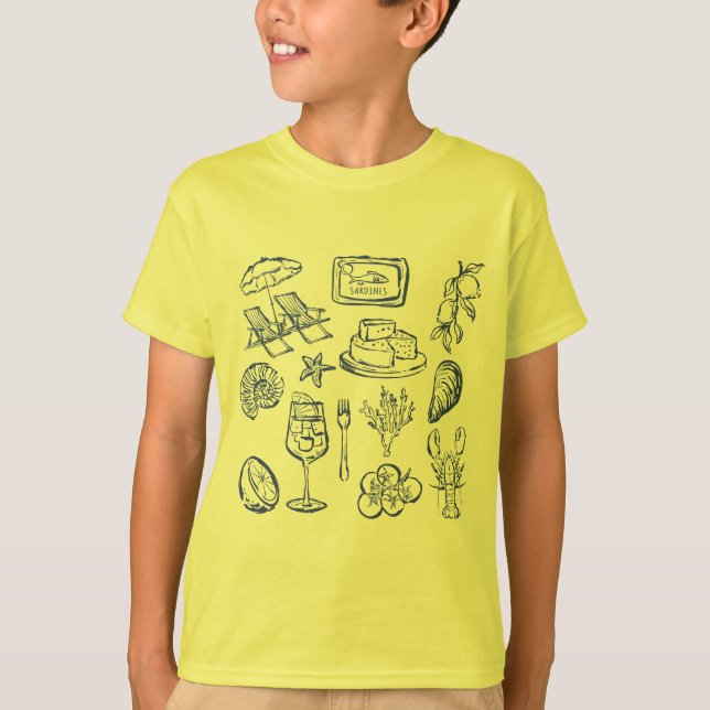 Medelhavslivets kontur t shirt (Framsida)