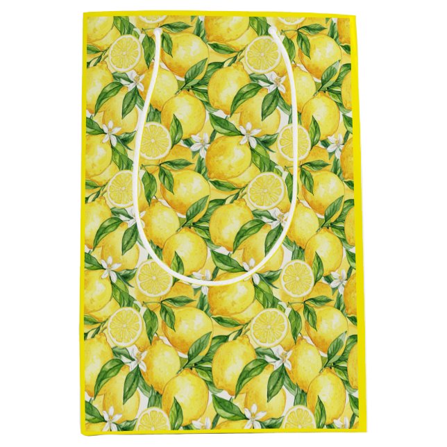 Medelhavslivs glädje: Akvarell citron & blomning (Framsidan)