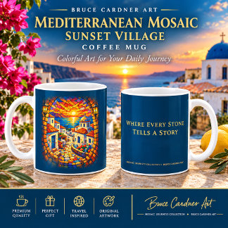 Medelhavsmoasik Solnedgång By Kaffe Kaffemugg