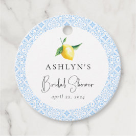 Medelhavsplattor Citron Bröllopsdusch Förmånsetike Gåvor Etiketter