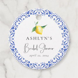 Medelhavsplattor Citron Bröllopstårta Presentkorts Gåvor Etiketter