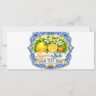 Medelhavsplattor Lemon – Akvarellkonst med namn Inbjudningar
