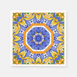 Medelhavsplattor,majolica,sicilianska, Pappersservett