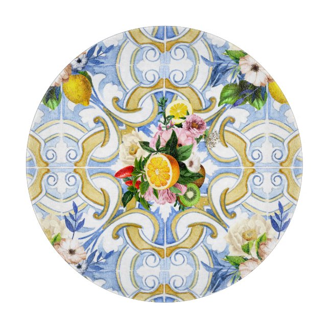 Medelhavsplattor, majolica,Sicilien stil    (Framsidan)
