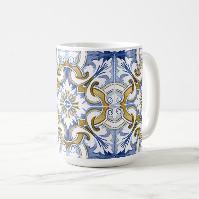 Medelhavsplattor, majolica,Sicilien stil     Kaffemugg (Framsida höger)
