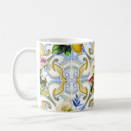 Medelhavsplattor, majolica,Sicilien stil Kaffemugg