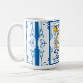 Medelhavsplattor, majolica,Sicilien stil Kaffemugg