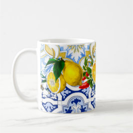 Medelhavsplattor, majolica,Sicilien stil Kaffemugg