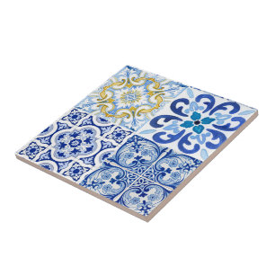 Medelhavsplattor, majolica,Sicilien stil     Kakelplatta