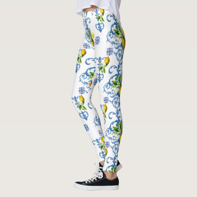 Medelhavsplattor, majolica,Sicilien stil      Leggings (Vänster)