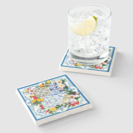 Medelhavsplattor, majolica,Sicilien stil Stenunderlägg