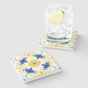 Medelhavsplattor, majolica,Sicilien stil Stenunderlägg