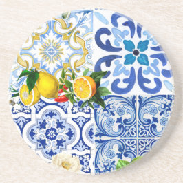 Medelhavsplattor, majolica,Sicilien stil Underlägg