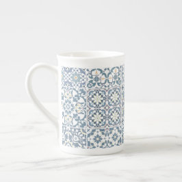 Medelhavsplattor, marockanska, majolika, Azulejo Benporslin Mugg