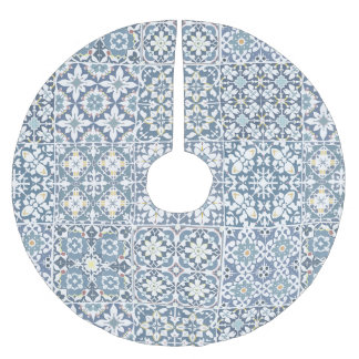 Medelhavsplattor, marockanska, majolika, Azulejo Julgransmatta Borstad Polyester