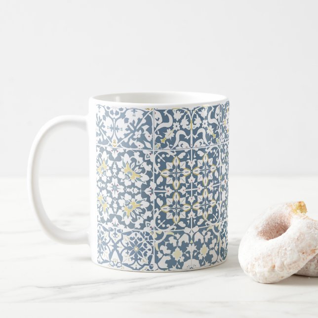 Medelhavsplattor, marockanska, majolika, Azulejo Kaffemugg (Med munk)