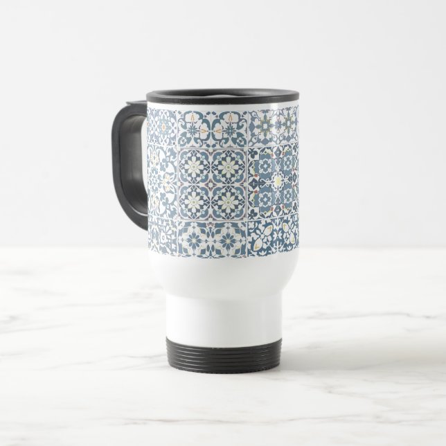Medelhavsplattor, marockanska, majolika, Azulejo Resemugg (Framsida vänster)