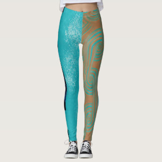 Medelhavsresort Poolvatten och grekisk färg Leggings
