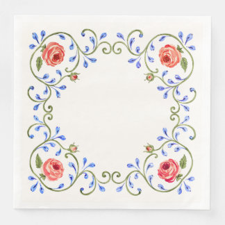 Medelhavsrosdesign Pappersservett